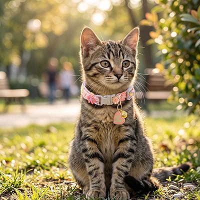 Collier Chat coeur