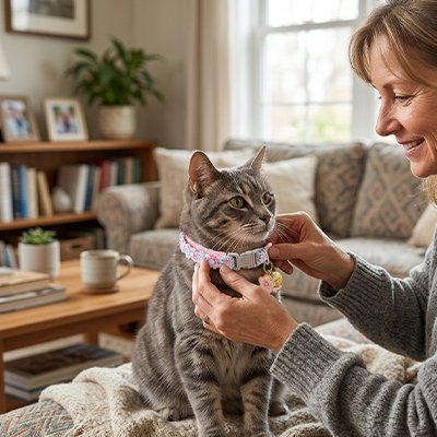 Collier Chat etoile