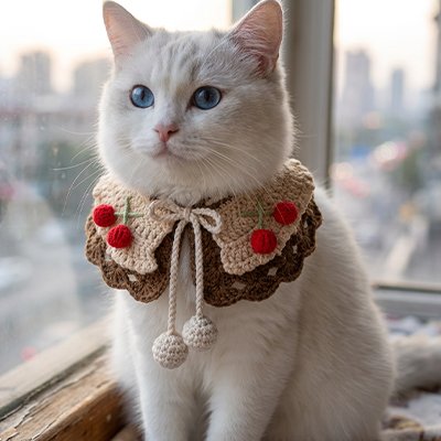 Collier Chat vert