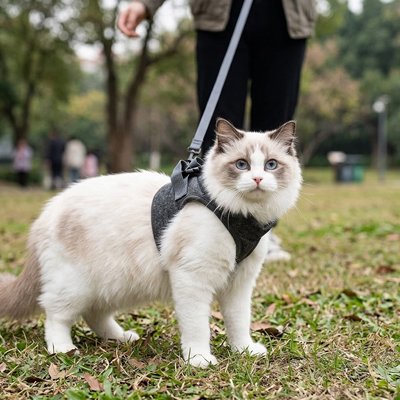 Harnais Chat gris