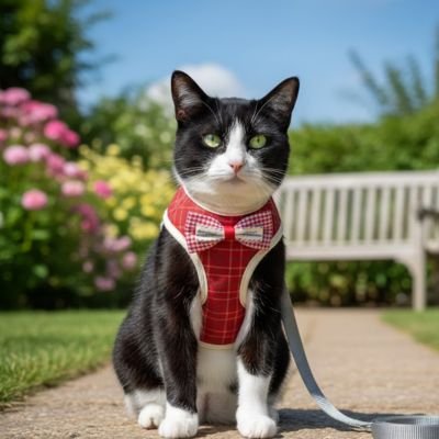Harnais chat rouge
