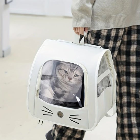Sac a dos Chat blanc