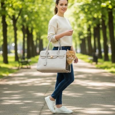 Sac de tansport pour chat gris