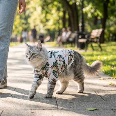 Vêtements blanc pour chats