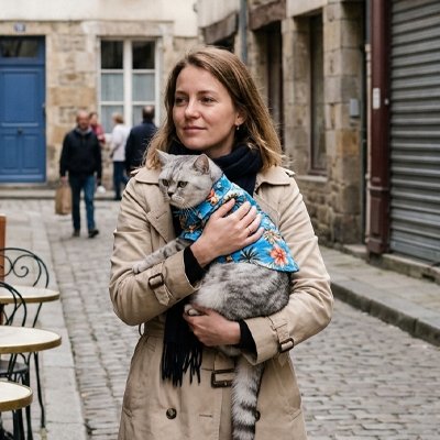 Vêtements bleu ciel pour chats