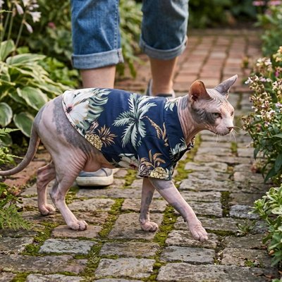 Vêtements bleu marine pour chats